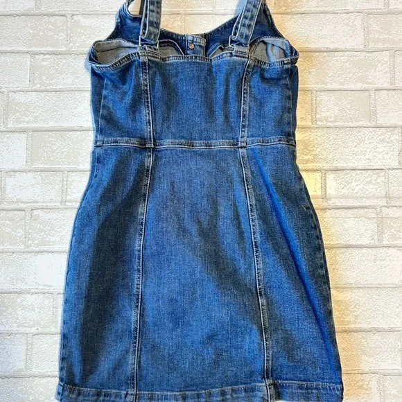 Garage Blue Denim Mini Dress - Picture 3 of 7
